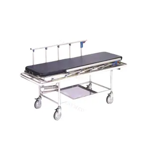 SY-R028 Four castors Stainless-steel first aid medical ambulance stretcher price