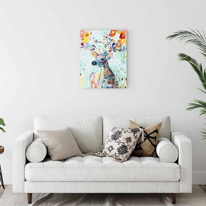 Immagine di cervo pastello casa JEIKAI dipinto a mano dipinto stampato ritratto pittura animale da numeri - Product Image 1
