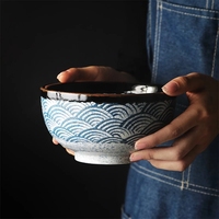 Ensemble de bols à ramen en céramique, bols à salade, soupes et riz japonais, design moderne pour restaurant
