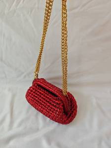 Borsa a Tracolla in Poliestere di Lusso Fatta a Mano con Colore Metallizzato, <span class=keywords><strong>Pochette</strong></span> da Sera per <span class=keywords><strong>Donna</strong></span> con Catena - Product Image 4