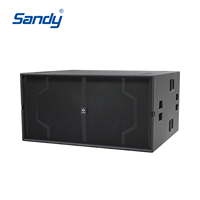 Sandy B6 Haut-parleur professionnel de subwoofer étanche à double 18 pouces de 2000 W pour système d'équipement sonore de scène