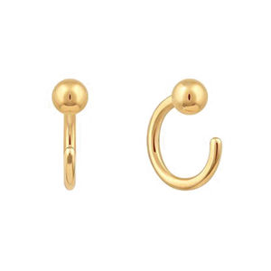 Pendientes minimalistas chapados en oro de Plata de Ley 925 de último diseño - Product Image 1