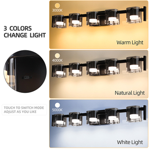 Vintage Double Round <b>Wall</b> Lamp LED <b>Light</b> Double Bulb Clear Frosted Glass Living Room Bathroom Bedroom Background <b>Wall</b> <b>Light</b> - Product Image 3