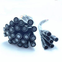 Connecteur de câble d'alimentation haute fréquence M10 étanche pour trottinette, 2 à 10 conducteurs, prise femelle en cuivre, connexion mâle pour trottinette