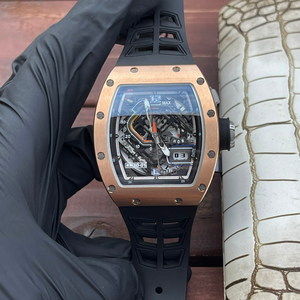 Reloj deportivo para hombre con caja de titanio de lujo, correa de silicona, movimiento mecánico automático, resistente al agua 5ATM y fecha automática. - Product Image 3