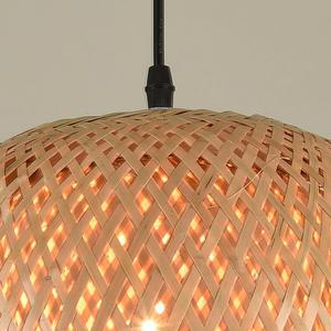 Bamboo Pendant <b>Light</b> Round E26 LED Single Head For Living Room <b>Dining</b> Room Hotel - Product Image 4