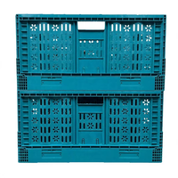 Panier de rangement agricole empilable grande capacité, caisse de transport pliable en plastique pour épicerie