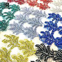 Nouveaux motifs floraux 3D faits main DIY, appliques de strass transparents personnalisées, strass en vrac, cristaux, feuilles, patchs en forme florale