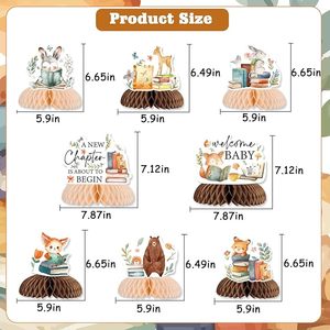 Comienza una Nueva Época, Decoraciones para Baby Shower, Decoraciones Temáticas de Libros de Cuentos, Centros de Mesa de Panal de Abeja, Artículos para Revelación de Género - Product Image 3