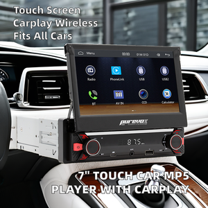 Single Din 7-Inch Touch TFT Screen Car <strong>MP5</strong> <strong>Player</strong> Wireless Carplay Android Mirror Link FM RDS Remote Control Amplifier Dashboard - Product Image 4