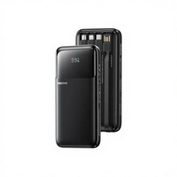 Batterie externe portable Remax 10000 mAh 22,5 W avec écran LED et câbles intégrés pour une charge rapide