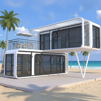 Cabine Apple moderne préfabriquée à double étage, module spatial modulaire, étanchéité à trois niveaux, garantie 5 ans pour utilisation en hôtel côtier