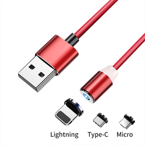 3 en <span class=keywords><strong>1</strong></span> USB magnético de <span class=keywords><strong>1</strong></span> M o 2M <span class=keywords><strong>Cable</strong></span> de carga USB de teléfono para iOS micro tipo C de Nylon del cargador del teléfono celular - Product Image 4