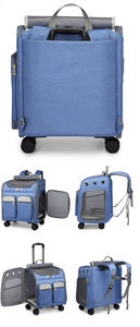 Tsa ने टेलीस्कोपिक पेट ट्रॉली वाहक बैग लक्जरी फोल्डेबल लुएबल हटाने योग्य पहियों पोर्टेबल जिपर पालतू जानवर सूटकेस - Product Image 5