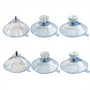 Ventouse plate transparente en PVC épaissi Hookei de 85 mm avec écrou pour suspendre des produits - Product Image 1
