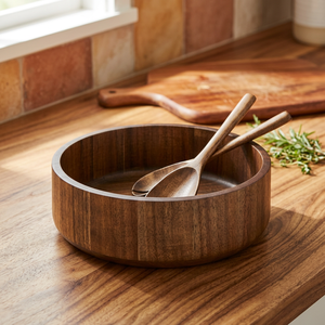 Bol en bois réutilisable 100% écologique de style classique pour soupes, glaces et nouilles, avec logo personnalisé unique, durable, idéal pour les événements promotionnels BS - Product Image 1