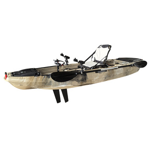 NEOKUDO Kayak <span class=keywords><strong>barca</strong></span> a remi surf da pesca Kayak da una persona sedile in <span class=keywords><strong>alluminio</strong></span> 10ft a pedali con 2 pezzi Paddle - Product Image 6