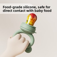 Sucettes pour bébé en silicone souple sans BPA, nouvelle conception, 3 tailles, avec filet, nourrisseur de fruits et aliments avec couvercle anti-poussière
