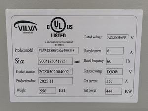 Banque de charge 800V <span class=keywords><strong>DC</strong></span>, options de banque de charge résistive 440KW, banque de charge résistive 550A-idéale pour les tests de générateur - Product Image 5