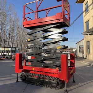 Plataforma elevadora de tijera hidráulica sobre orugas con batería eléctrica de 11,8 m y 13,6 M para terrenos difíciles - Product Image 3
