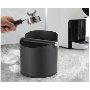 Cubo cuadrado redondo de acero inoxidable para café con barra de golpe extraíble y accesorios de base antideslizante - Product Image 2