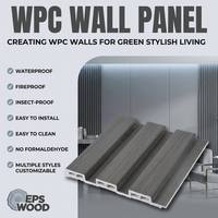 Panneau mural rainuré WPC moderne pour murs intérieurs, grain de bois gris, 3D, imperméable, ignifuge, résistant à l'humidité, écologique, à emboîtement