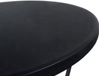 Table de cocktail 110 cm de haut, ronde, pliable, intérieure/extérieure, table haute de bar en plastique pliable, table de bistrot haute pour fête