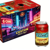 Boîtes en carton personnalisées de haute qualité pour 6 packs de canettes de 12 oz (bière, soda, vodka, vin, jus) – Revêtement réutilisable