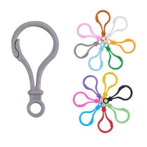 Wholesale Assorted Candy Color Plastic Key Chain Holder Clip Snap Hook Plastic Hard Plastic Lobster Clasps Claw Hook Keychain
