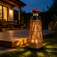 Lampes solaires de jardin imperméables, lampes solaires suspendues en osier pour jardin, lampes solaires extérieures imperméables pour la décoration, éclairage de jardin