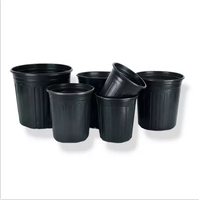 Promotion à bas prix Durable 1 à 25 gallons en plastique noir classique jardinière de jardin plante fleur semis Pots de pépinière