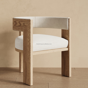 FERLY Luxury Morden Customization <strong>Dining</strong> Room Furniture Modern Wood Column Armrest <strong>Dining</strong> <strong>Chair</strong> - Product Image 2