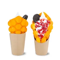Colorful Germany Deutstandard 3d ice cream bubble Waffle Model model fake waffle facke food display for plastic plastic pvc holiday decoration and gift