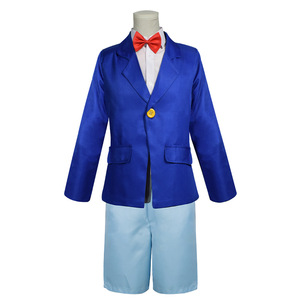 Disfraz de Detective <span class=keywords><strong>Conan</strong></span> para <span class=keywords><strong>Halloween</strong></span>, Conjunto de Disfraz con Blazer Azul y Corbata de Moño Roja de Poliéster para Adultos - Product Image 2