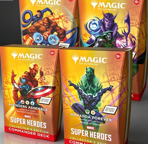 Paquete <span class=keywords><strong>de</strong></span> Mazo Commander Edición Coleccionista MTG, Serie Superhéroes <span class=keywords><strong>de</strong></span> <span class=keywords><strong>Marvel</strong></span> |   Cuatro Mazos para Coleccionistas - Product Image 1