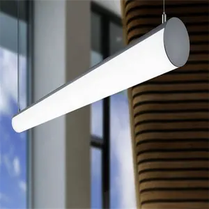 直径30 60毫米圆形悬挂模块圆形环形弯曲办公室家用吊坠铝通道圆形发光二极管型材灯