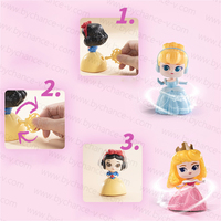 Meilleur cadeau pour les petites filles : Figurine de princesse dansante à remonter, jouet populaire de dessin animé en boîte mystère pour distributeur automatique, article très vendu