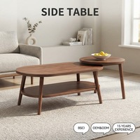 Table basse moderne pour salon, mobilier de maison en bois, utilisation latérale/centrale