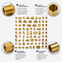 Pièces tournées en laiton de haute précision sur mesure OEM/ODM, raccords en laiton, connecteurs, écrous, manchons, services d'usinage CNC