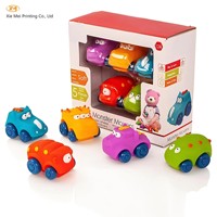 Boîte à jouets en carton pliable d'usine boîte de poupée personnalisée emballage avec fenêtre en PVC boîte-cadeau de poupée jouet pour enfants
