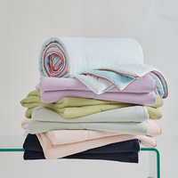 NSH20250515 Nouvelle Couverture d'été en Coton Tricoté Rafraîchissante Effet Mica – Motif Planétaire Imprimé Moderne et Minimaliste pour Climatisation
