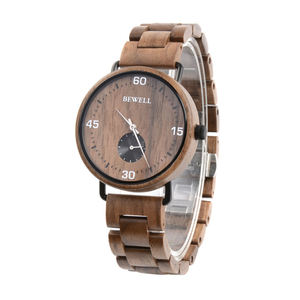 Montre à quartz en bois pour homme, montre-bracelet quotidienne, montre en bois écologique pour homme, mouvement mécanique - Product Image 5