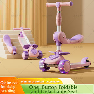 高さ調節可能な折りたたみ式合金子供用スクーターイルミネーションLEDホイール3 ~ 10歳モダンアウトドア用 - Product Image 5