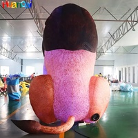 Vivid Outdoor Giant Inflable Lion PVC Cartoon Animal Model con luz para parque temático y evento/Decoración de promoción
