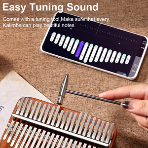 Piano à pouces professionnel 17 touches, Kalimba portable accordée, Kalimba pour débutants, Malimba, cadeau pour anniversaire, festival, anti-stress - Product Image 4