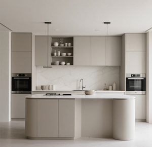 <span class=keywords><strong>Isola</strong></span> da Cucina Moderna in Toni Scuri con Elettrodomestici Integrati e Illuminazione d'Atmosfera - Product Image 5