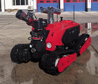 Robot de lutte contre l'incendie électrique RC 4x4 antidéflagrant sur chenilles en caoutchouc, extincteur RXR-M100BGD, canon à eau 100L/S, autonomie de 4h