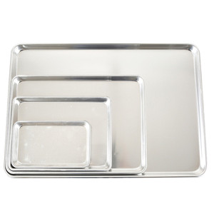 Good Quality Thick Material Metal Aluminum <strong>Baking</strong> Sheet Pan Half Size 18'' X 13'' Rectangular Bun Bake <strong>Tray</strong> <strong>Set</strong> - Product Image 1