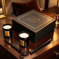 Coffret cadeau de bougies parfumées d'aromathérapie à marque privée, en cire de soja, avec logo personnalisé, parfum d'ambiance de luxe pour la maison, emballage personnalisé pour mariage