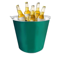 Seau à glace en métal étamé personnalisé avec poignée, refroidisseur à champagne et vin pour bar, restaurant, fête